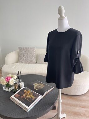 Versace Relaxed Black Blouse sz 38 $995
